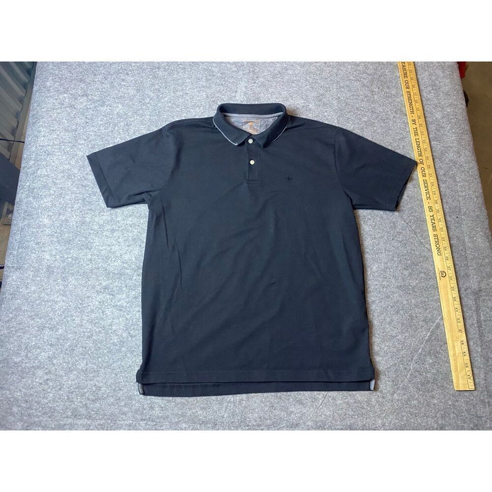 Dockers Polo Shirt Mens Medium Black Golf Performance